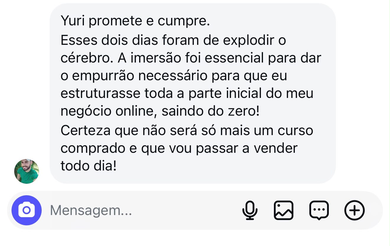 Depoimento 5 — aluno da imersão Venda Mais com IA